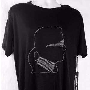 Karl Lagerfeld Black Mens T shirt Rare New